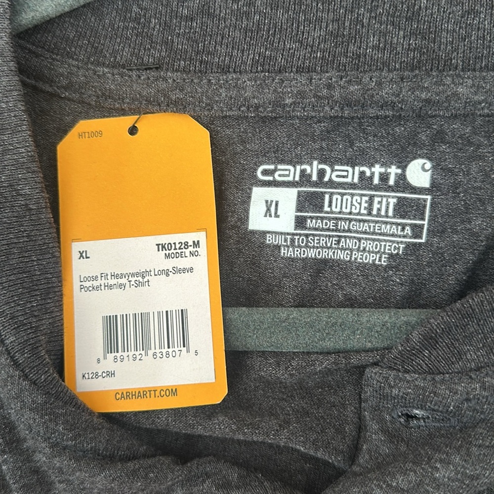 Carhartt Loose Fit Heavyweight Long-Sleeve Pocket Henley - Picture 2 of 3